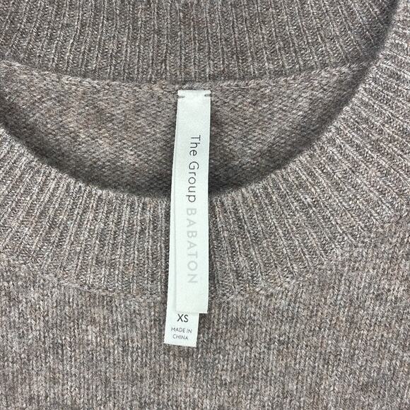 Aritzia The Group by Babaton 100% Cashmere Brown Sweater Women’s XS Soft Cozy - Picture 4 of 6